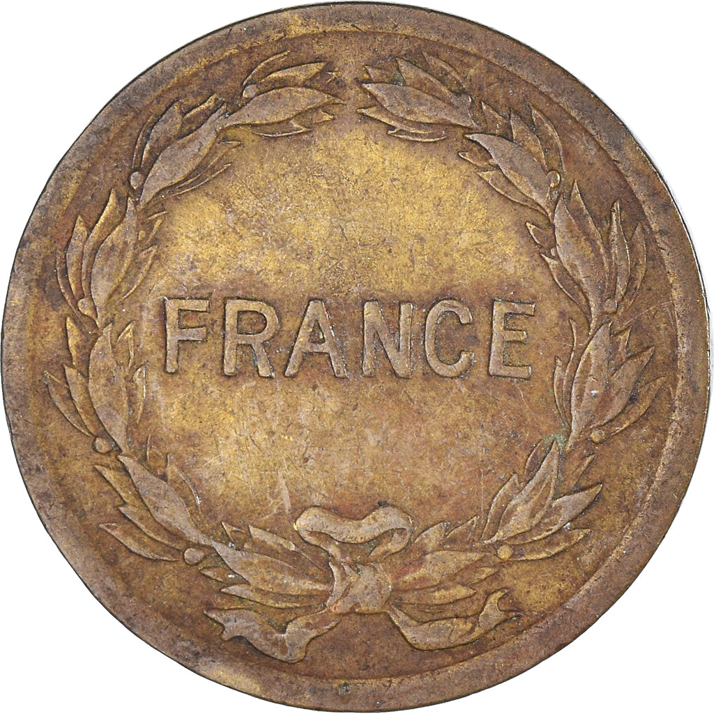Coin, France, France Libre, 2 Francs, 1944, Philadelphia, VF(20-25), Brass