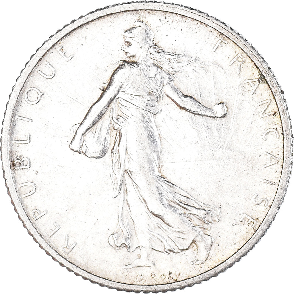 Coin, France, Semeuse, Franc, 1913, Paris, 1 Franc, AU(50-53), Silver, KM:844.1