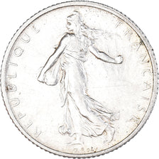 Coin, France, Semeuse, Franc, 1913, Paris, 1 Franc, AU(50-53), Silver, KM:844.1