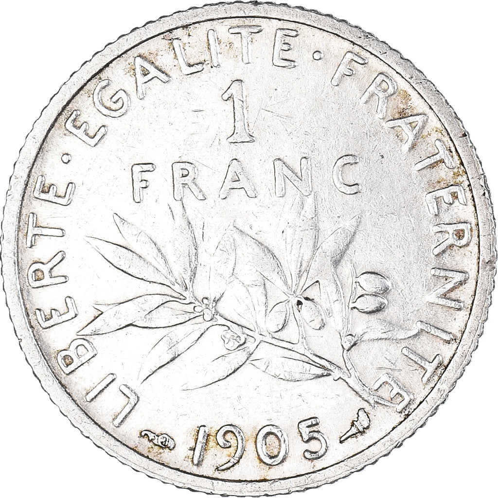 Coin, France, Semeuse, Franc, 1905, Paris, 1 Franc, EF(40-45), Silver, KM:844.1