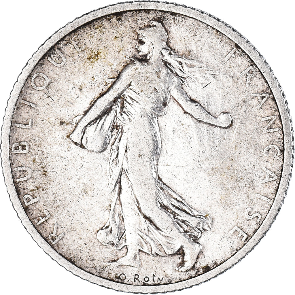 Coin, France, Semeuse, Franc, 1907, Paris, VF(30-35), Silver, KM:844.1