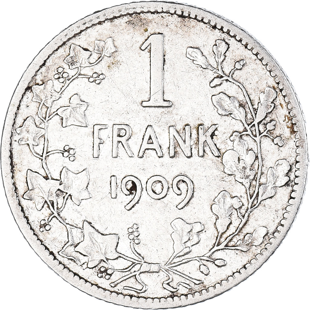 Coin, Belgium, Franc, 1909, 1 Frank, VF(30-35), Silver, KM:57.1