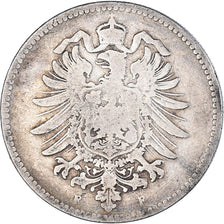Moneda, ALEMANIA - IMPERIO, Wilhelm I, Mark, 1876, Stuttgart, 1 Mark, BC+