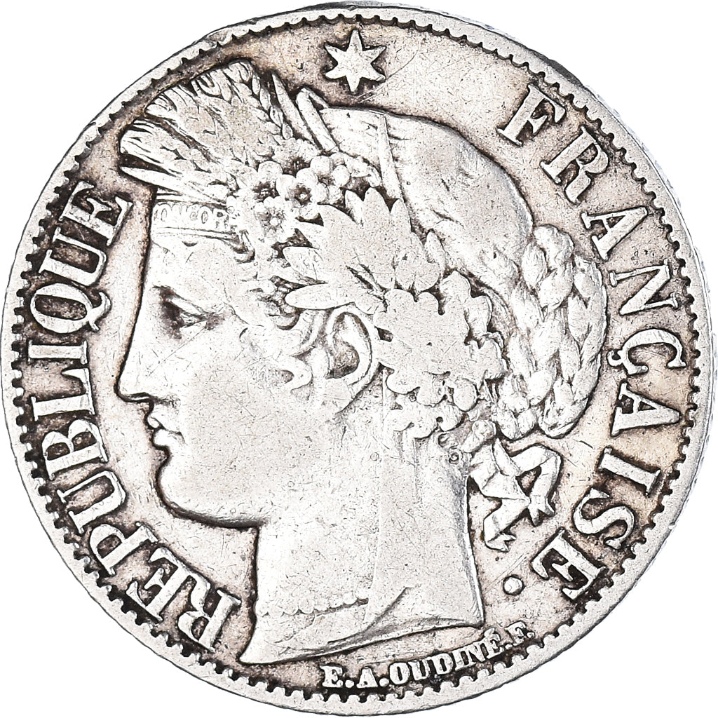 Moneta, Francia, Cérès, Franc, 1888, Paris, 1 Franc, MB+, Argento, KM:822.1