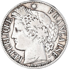 Moneta, Francia, Cérès, Franc, 1888, Paris, 1 Franc, MB+, Argento, KM:822.1