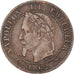 Moneta, Francia, Napoleon III, 2 Centimes, 1862, Bordeaux, BB, Bronzo, KM:796.6
