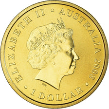 Moeda, Austrália, Dollar, 2008, Grey Kangaroo, Elizabeth II, MS(63)