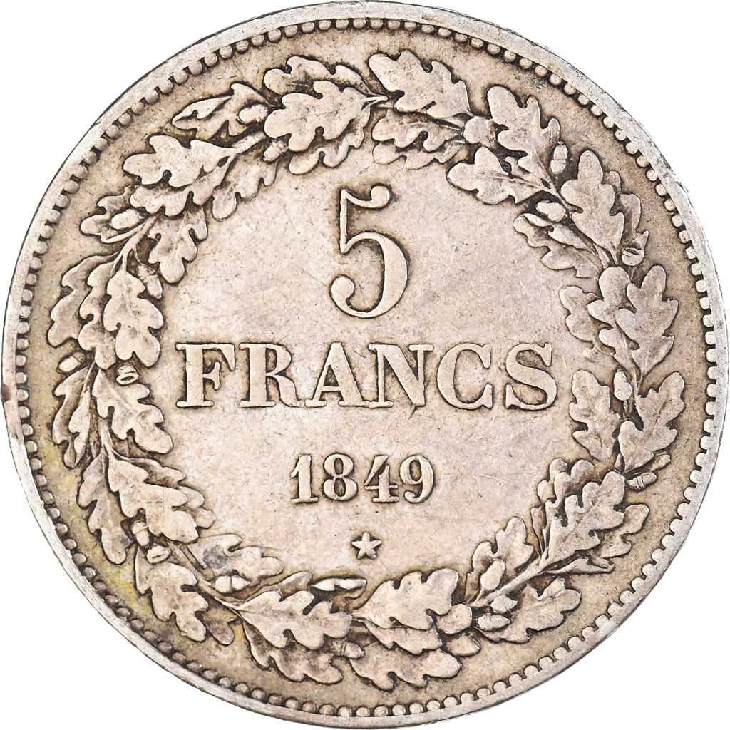Coin, Belgium, Leopold I, 5 Francs, 5 Frank, 1849, VF(30-35), Silver, KM:3.2