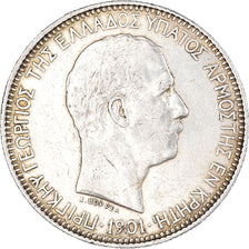 Coin, Crete, Prince George, 5 Drachmai, 1901, Paris, VF(30-35), Silver, KM:9