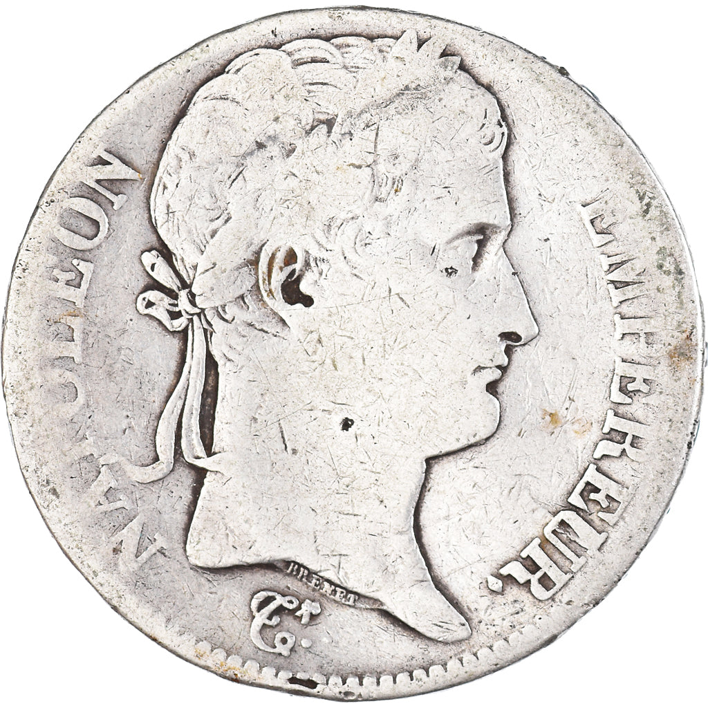Moneta, Francia, Napoléon I, 5 Francs, 1813, Rouen, B+, Argento, KM:694.2