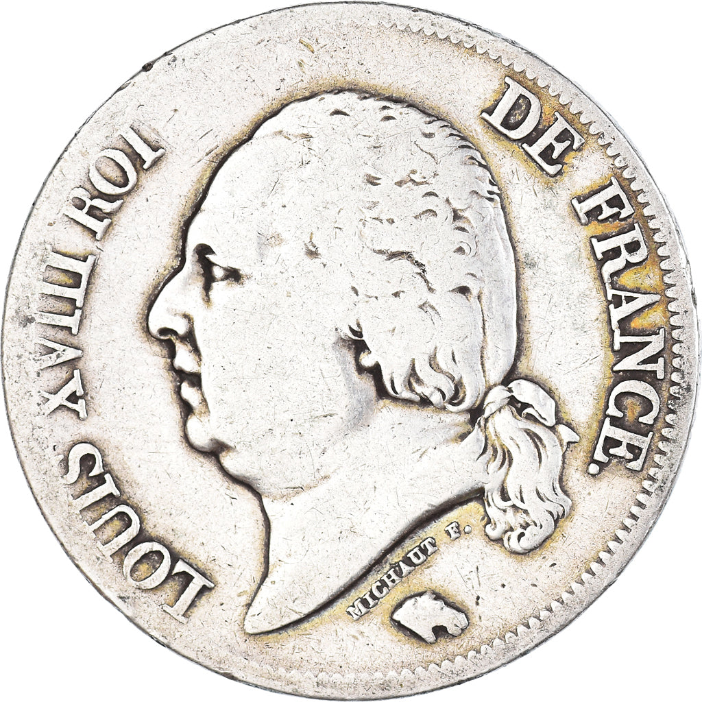 Munten, Frankrijk, Louis XVIII, Louis XVIII, 5 Francs, 1824, Paris, FR, Zilver