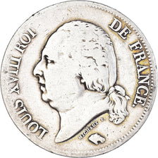 Munten, Frankrijk, Louis XVIII, Louis XVIII, 5 Francs, 1824, Paris, FR, Zilver
