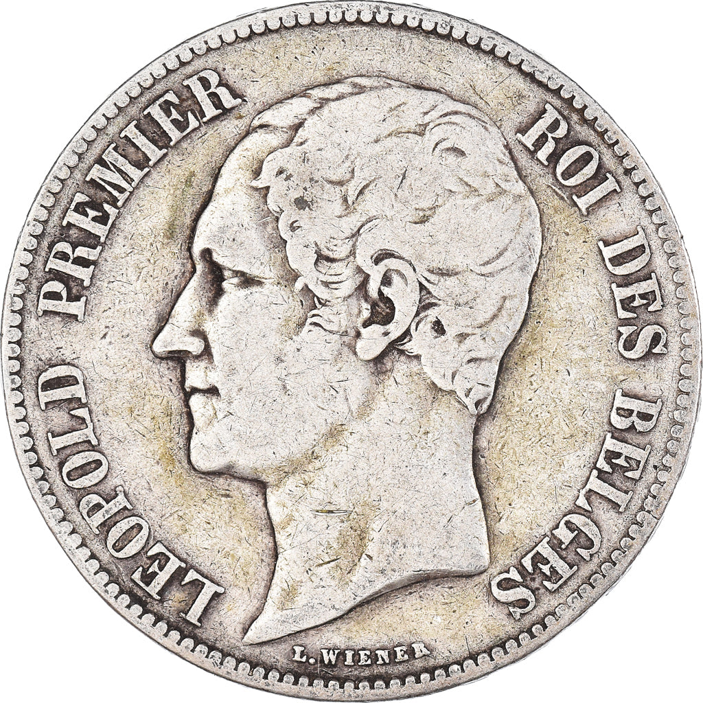 Monnaie, Belgique, Leopold I, 5 Francs, 5 Frank, 1851, TB+, Argent, KM:17