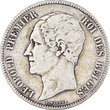 Monnaie, Belgique, Leopold I, 5 Francs, 5 Frank, 1851, TB+, Argent, KM:17