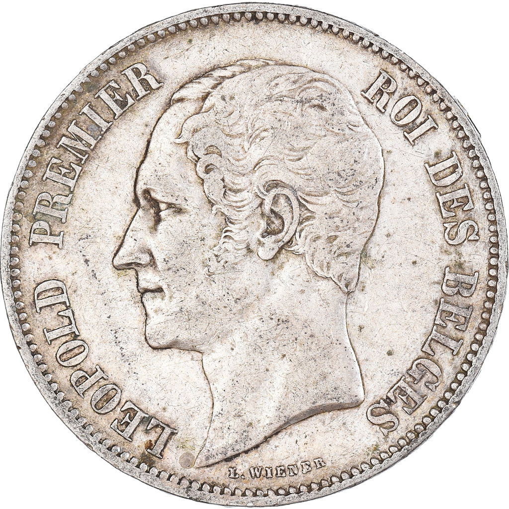 Coin, Belgium, Leopold I, 5 Francs, 5 Frank, 1850, VF(30-35), Silver, KM:17