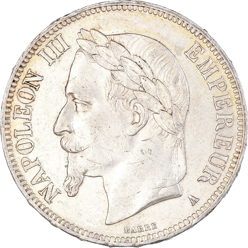 Moneda, Francia, Napoleon III, Napoléon III, 5 Francs, 1868, Paris, MBC+