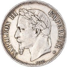Moeda, França, Napoléon III, 5 Francs, 1869, Strasbourg, VF(30-35), Prata