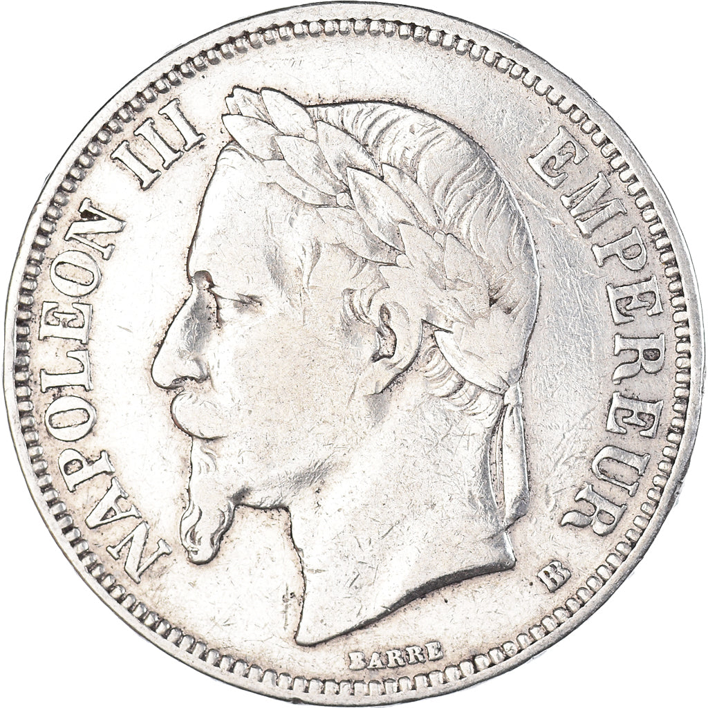 Coin, France, Napoléon III, 5 Francs, 1869, Strasbourg, VF(20-25), Silver