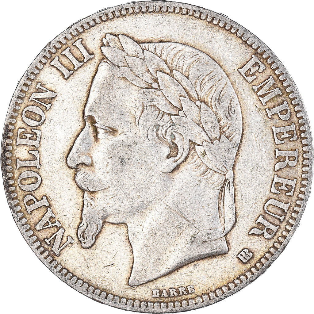 Coin, France, Napoleon III, 5 Francs, 1868, Strasbourg, VF(30-35), Silver