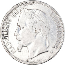 Coin, France, Napoleon III, 5 Francs, 1868, Strasbourg, VF(20-25), Silver