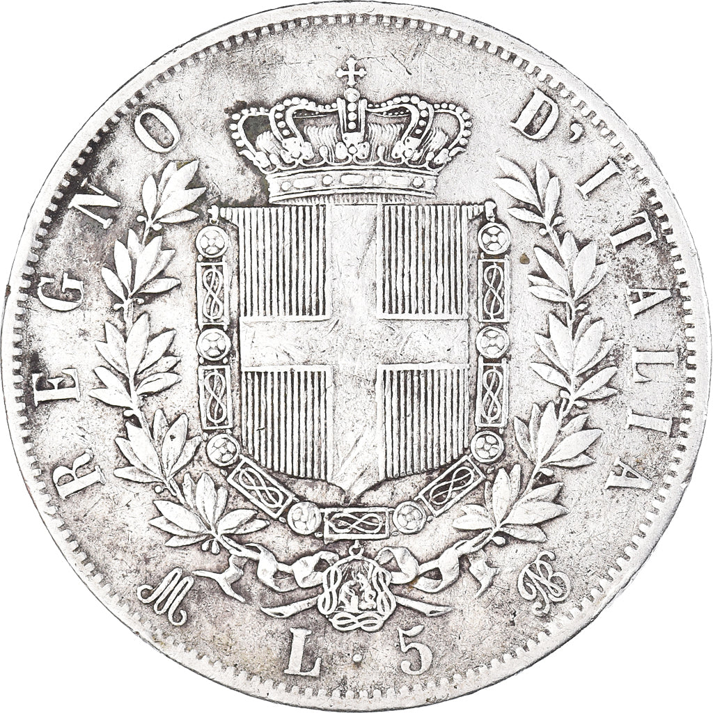 Münze, Italien, Vittorio Emanuele II, 5 Lire, 1874, Milan, S, Silber, KM:8.3