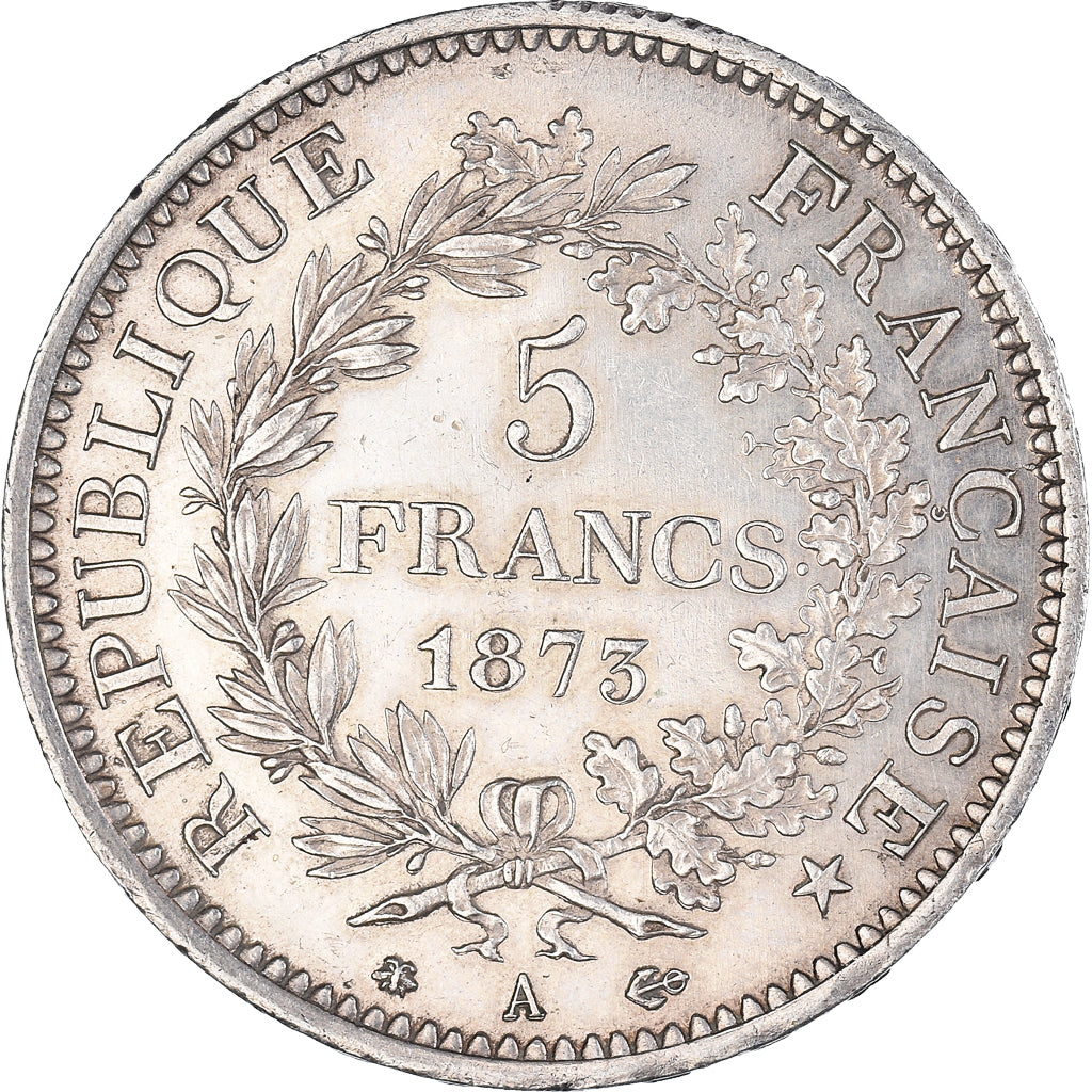 Coin, France, Hercule, 5 Francs, 1873, Paris, AU(50-53), Silver, KM:820.1