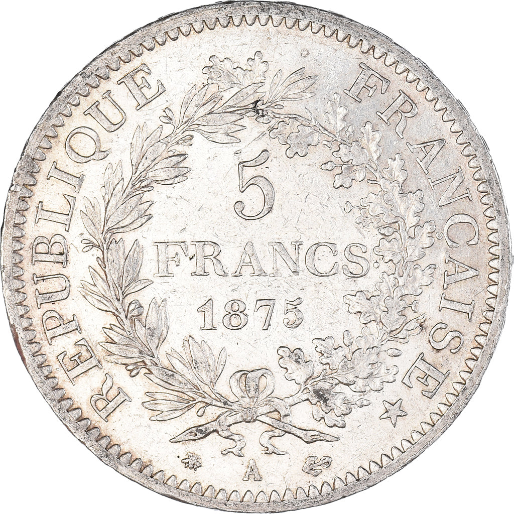 Coin, France, Hercule, 5 Francs, 1875, Paris, AU(50-53), Silver, KM:820.1