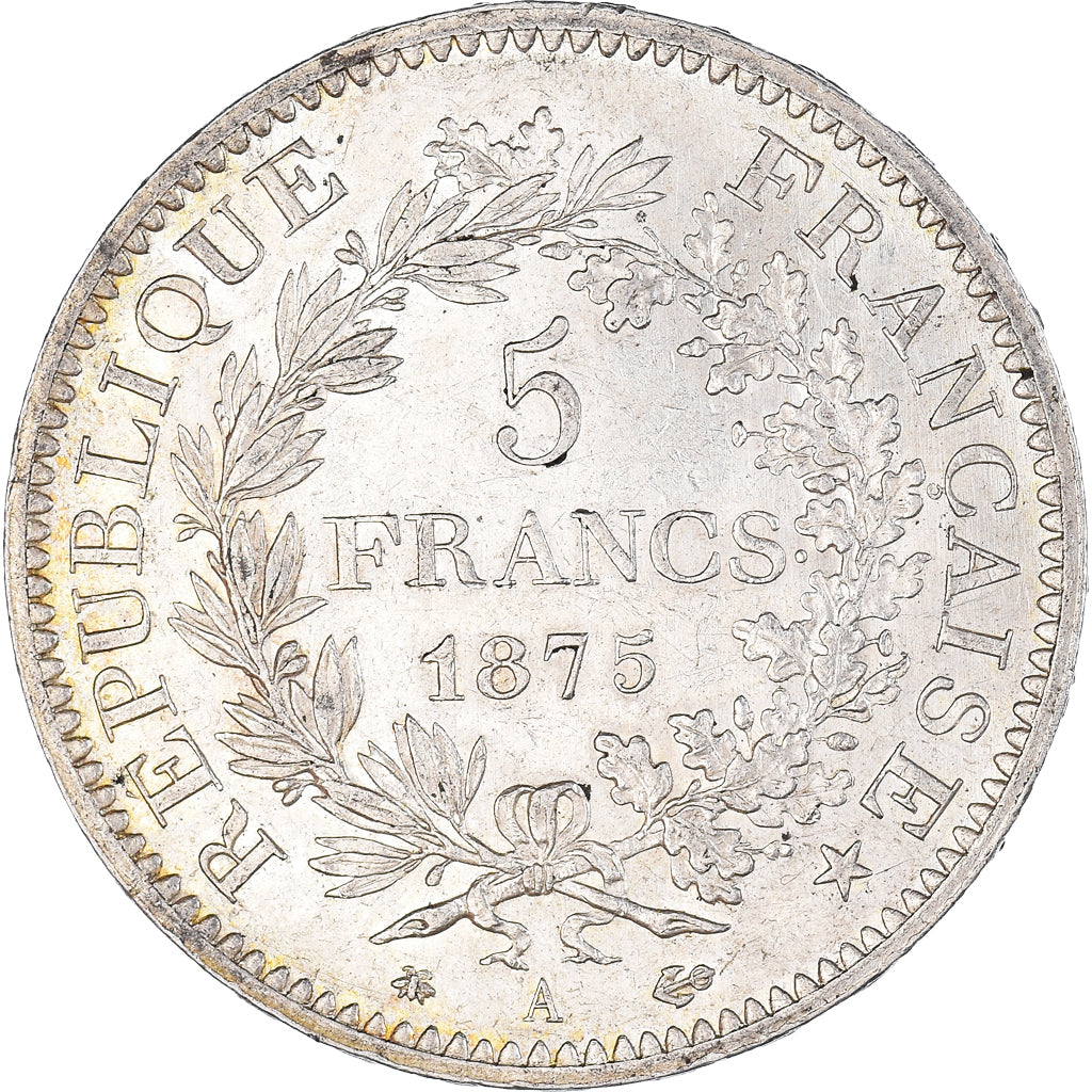 Coin, France, Hercule, 5 Francs, 1875, Paris, AU(50-53), Silver, KM:820.1
