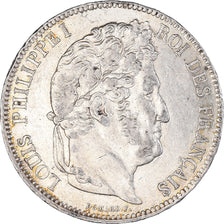 Coin, France, Louis-Philippe, 5 Francs, 1834, Limoges, EF(40-45), Silver