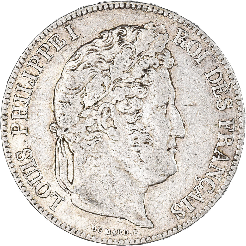 Coin, France, Louis-Philippe, 5 Francs, 1832, Rouen, VF(30-35), Silver