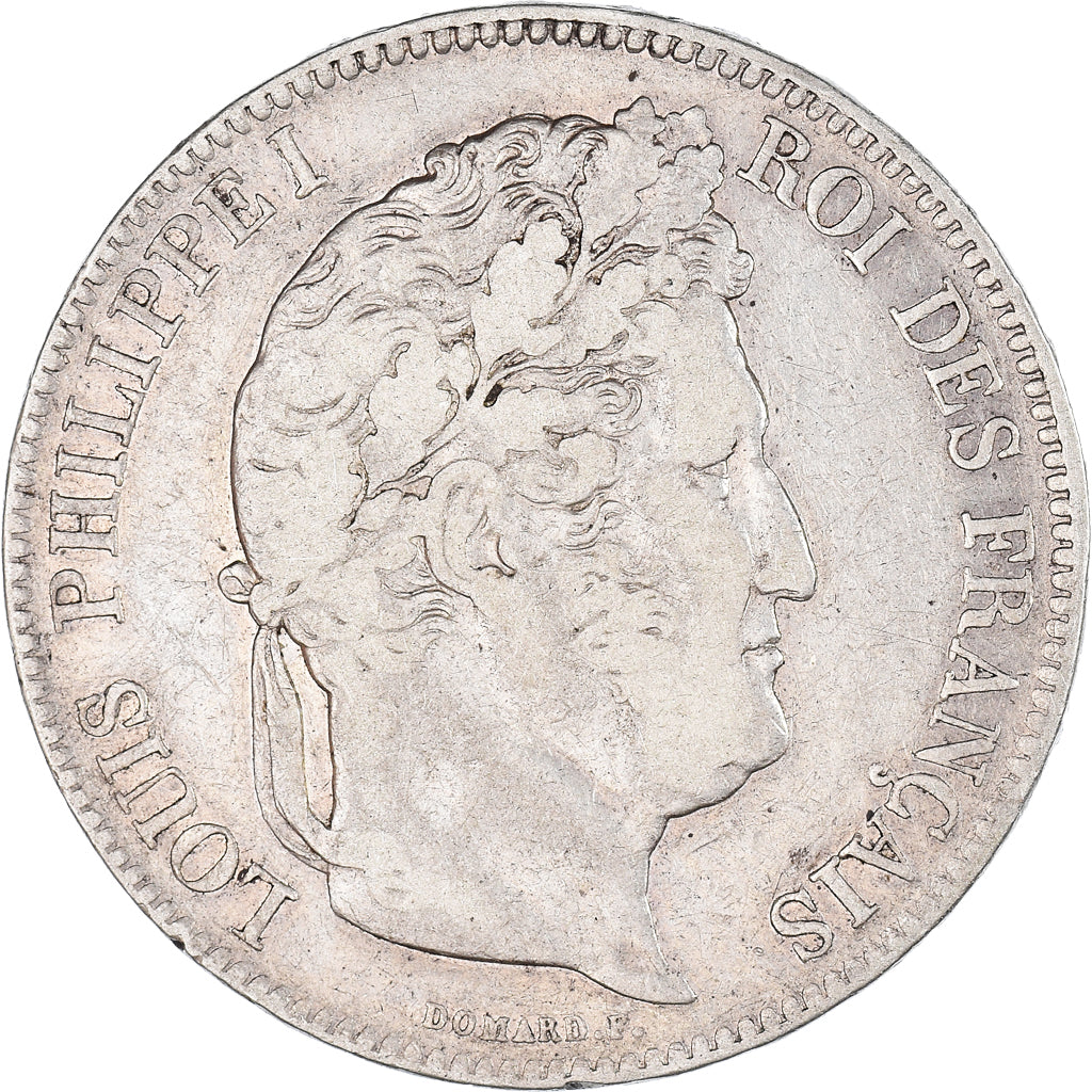 Coin, France, Louis-Philippe, 5 Francs, 1833, Rouen, VF(20-25), Silver