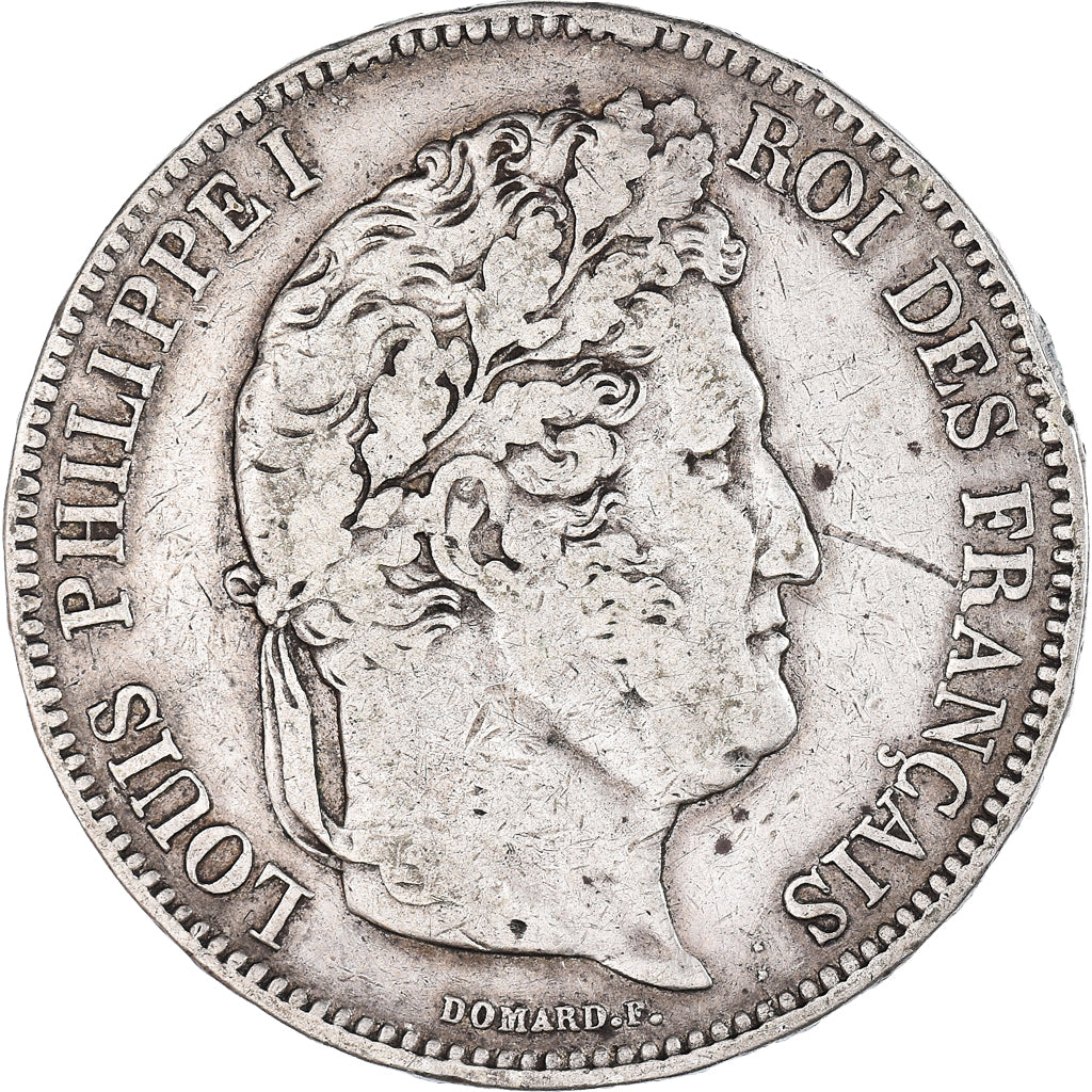Coin, France, Louis-Philippe, 5 Francs, 1833, La Rochelle, VF(20-25), Silver