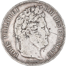 Coin, France, Louis-Philippe, 5 Francs, 1833, La Rochelle, VF(20-25), Silver