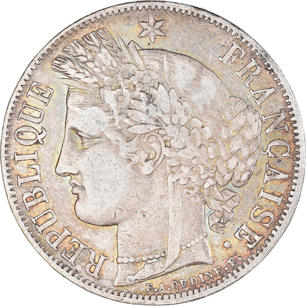 Moneta, Francia, Cérès, 5 Francs, 1850, Paris, MB+, Argento, KM:761.1