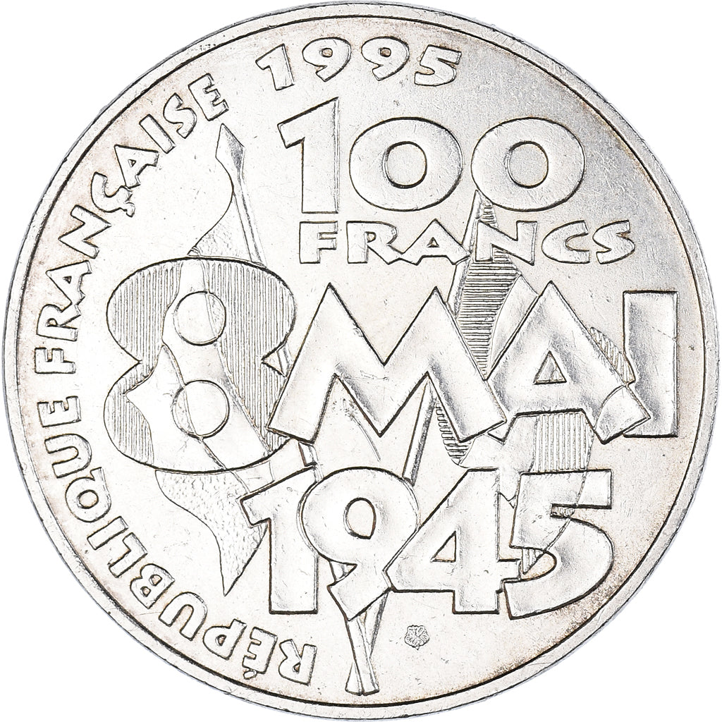 Coin, France, 8 mai 1945, 100 Francs, 1995, MS(63), Silver, KM:1116.1