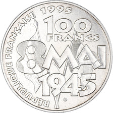 Moneda, Francia, 8 mai 1945, 100 Francs, 1995, SC, Plata, KM:1116.1, Gadoury:952