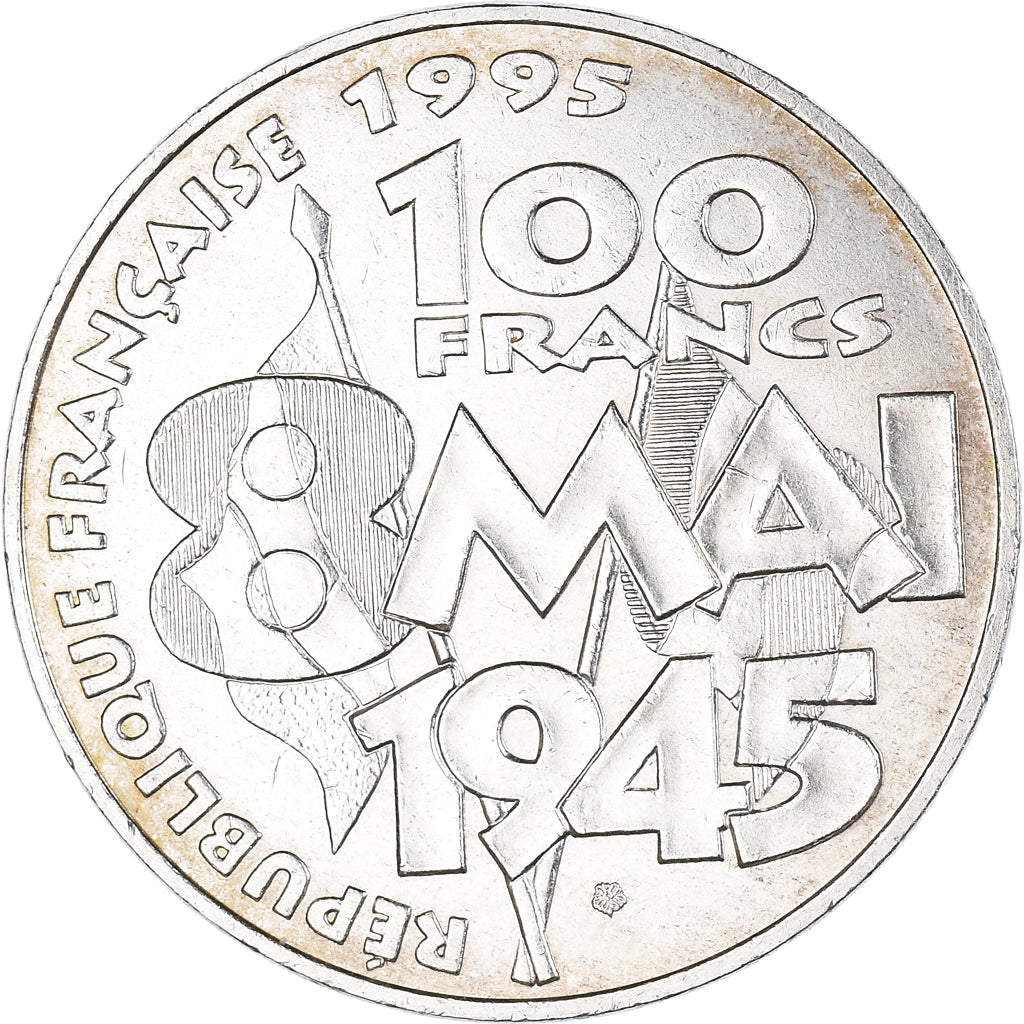 Coin, France, 8 mai 1945, 100 Francs, 1995, MS(63), Silver, KM:1116.1