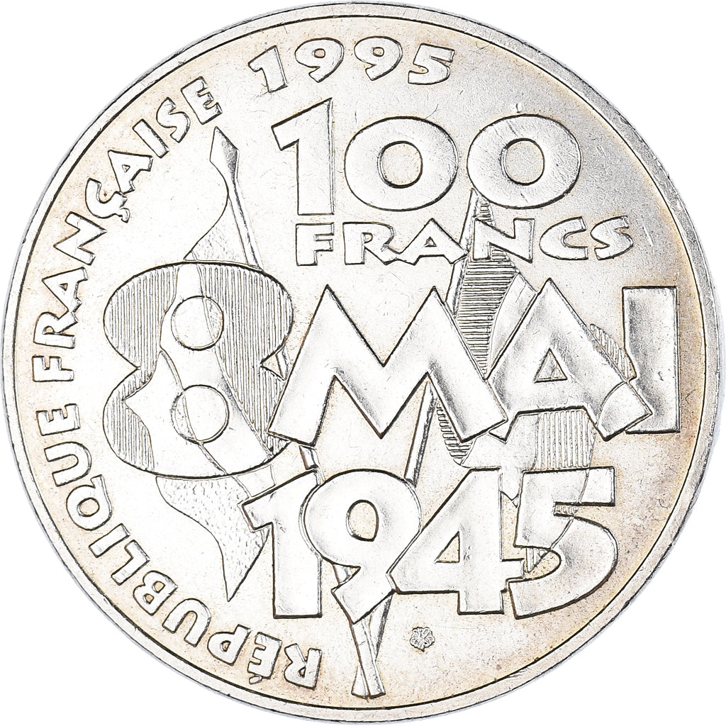 Coin, France, 8 mai 1945, 100 Francs, 1995, MS(63), Silver, KM:1116.1