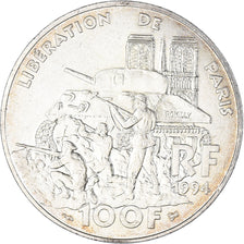 Coin, France, Libération de Paris, 100 Francs, 1994, Paris, MS(63), Silver