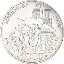 Coin, France, Libération de Paris, 100 Francs, 1994, Paris, MS(63), Silver