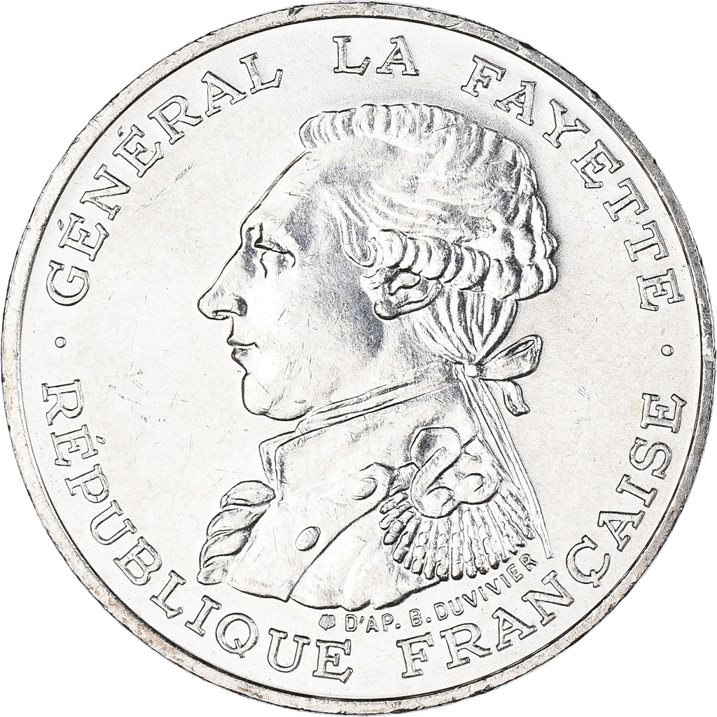 Coin, France, Lafayette, 100 Francs, 1987, Paris, MS(60-62), Silver, KM:962