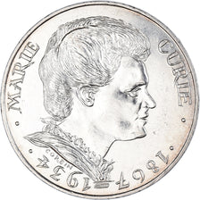 Moneta, Francja, Marie Curie, 100 Francs, 1984, MS(63), Srebro, KM:955