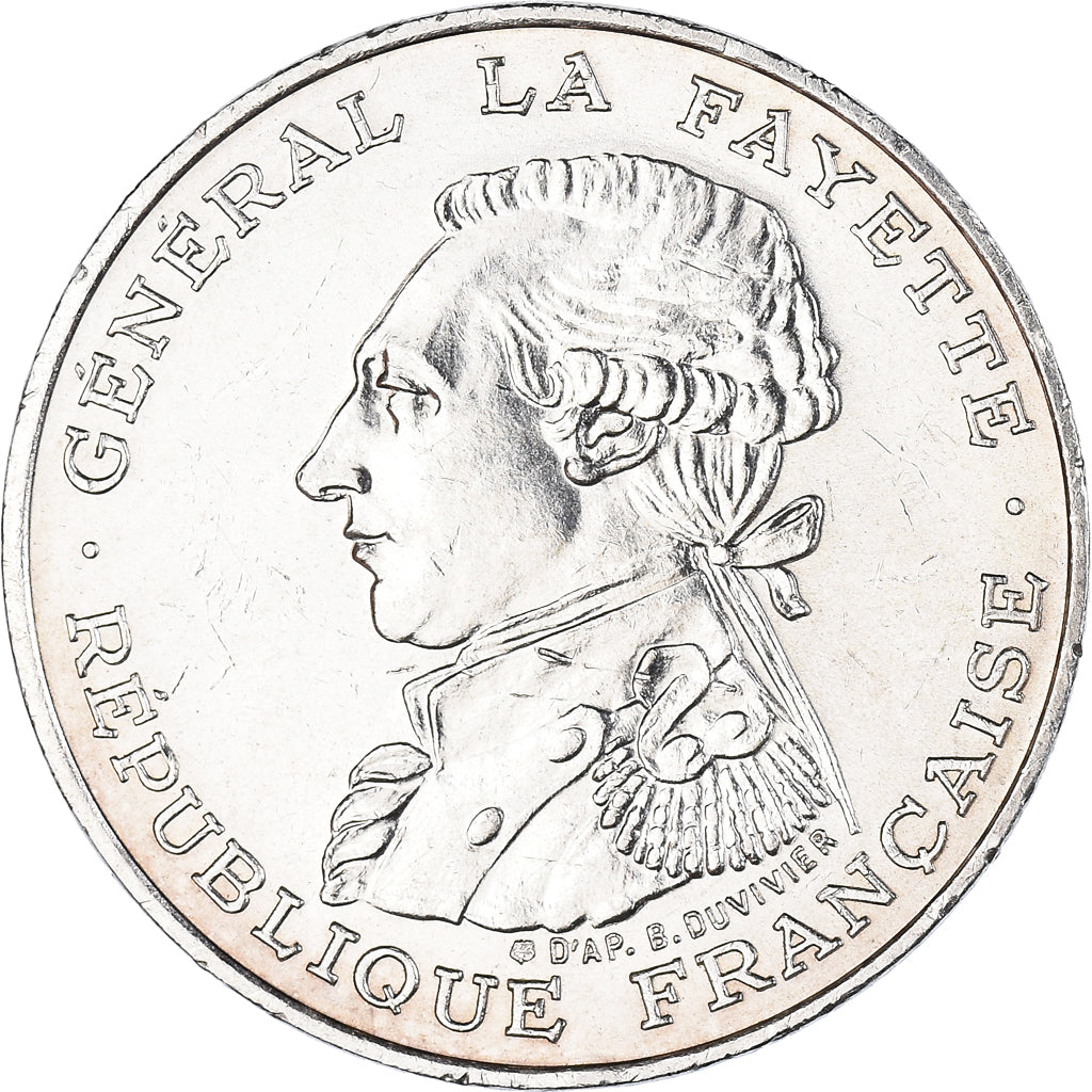 Coin, France, Lafayette, 100 Francs, 1987, Paris, MS(60-62), Silver, KM:962