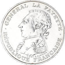 Munten, Frankrijk, Lafayette, 100 Francs, 1987, PR, Zilver, KM:962, Gadoury:902