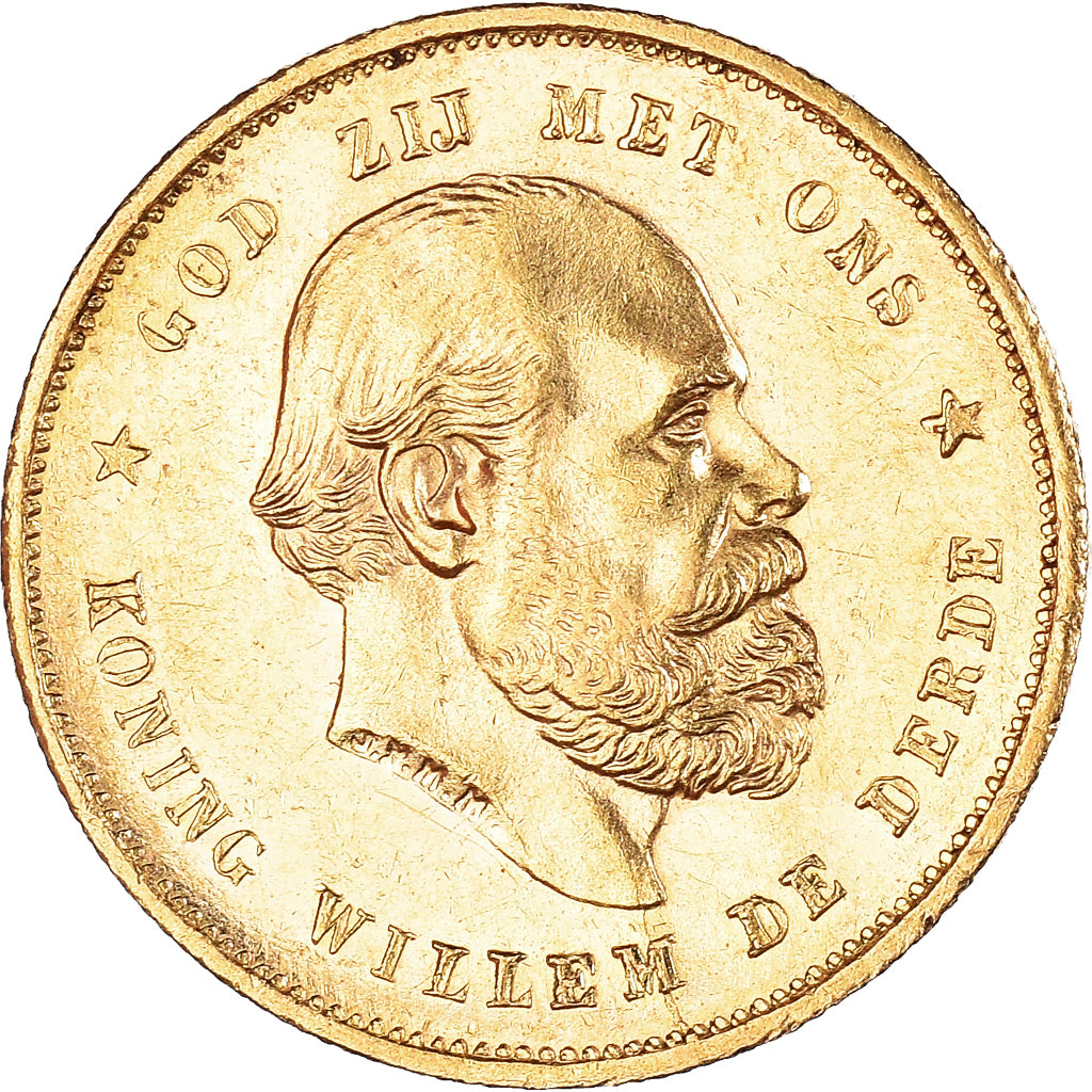 Monnaie, Pays-Bas, William III, 10 Gulden, 1889, Utrecht, SPL, Or, KM:106