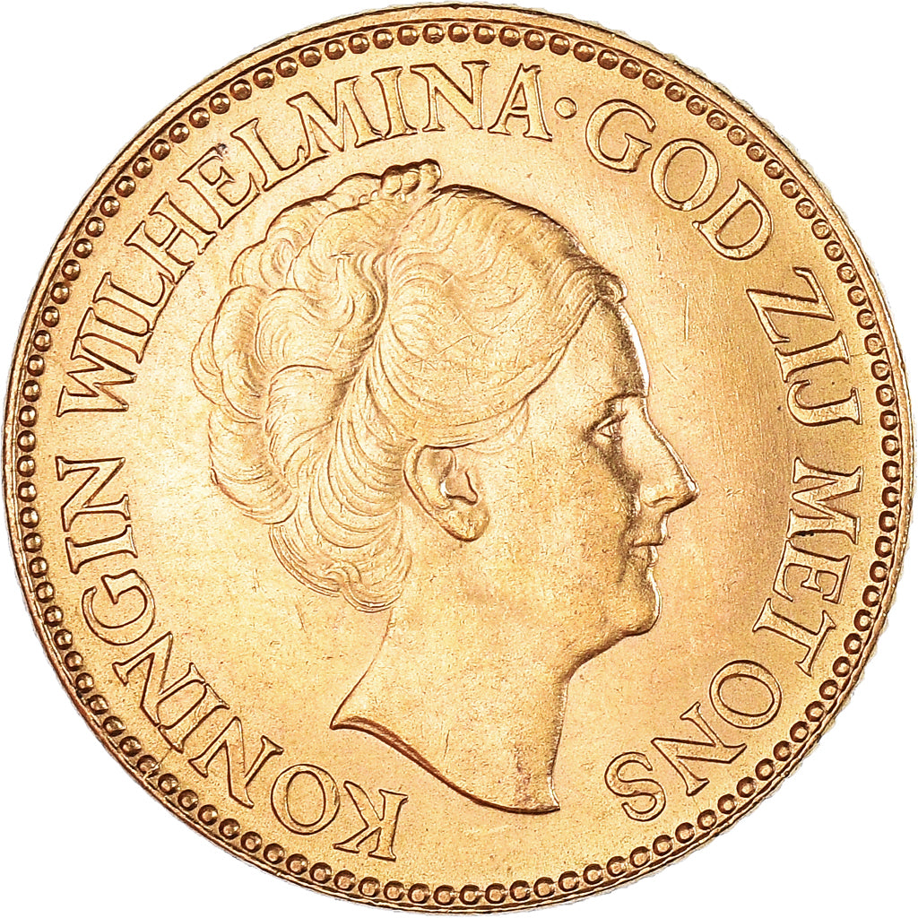Monnaie, Pays-Bas, Wilhelmina I, 10 Gulden, 1933, SUP, Or, KM:162