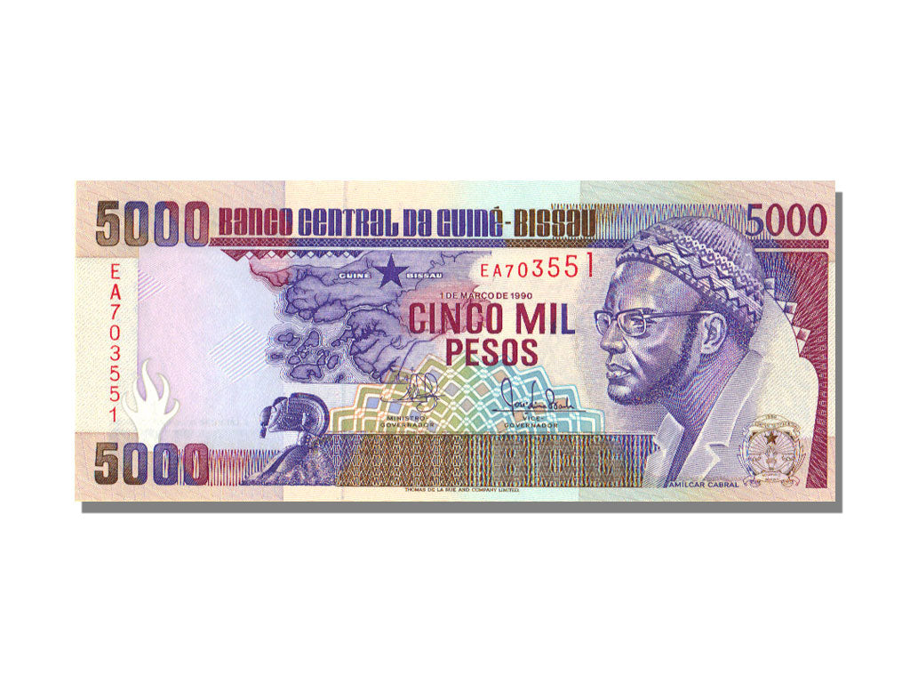 Guinea-Bissau, 5000 Pesos, 1990, KM #14a, 1990-03-01, UNC(65-70), EA