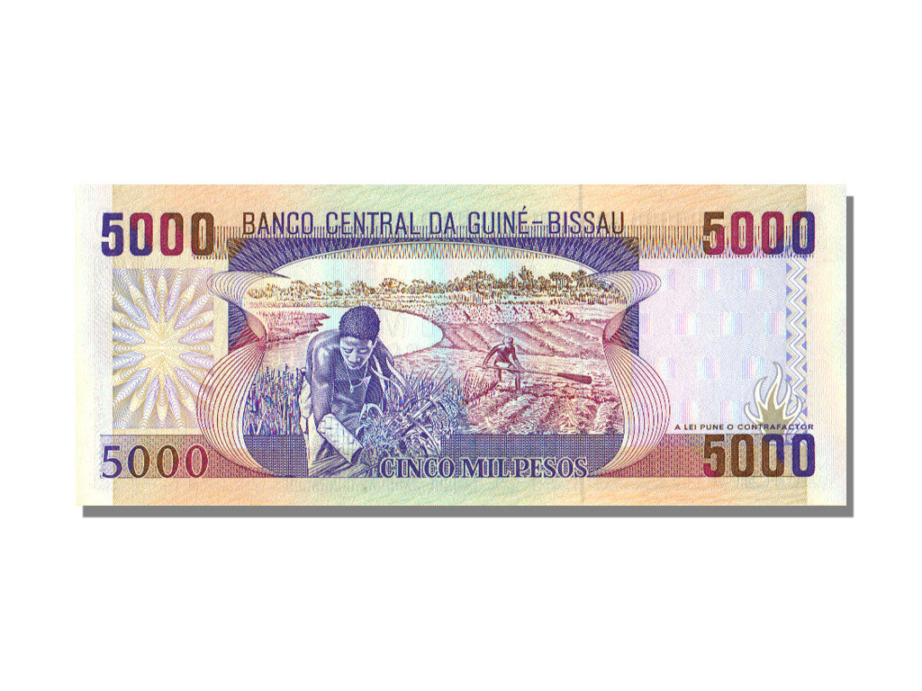 Guinea-Bissau, 5000 Pesos, 1990, KM #14a, 1990-03-01, UNC(65-70), EA