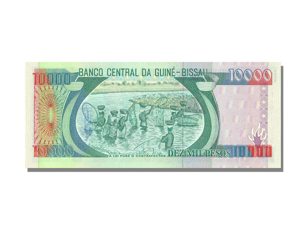 Guinea-Bissau, 10,000 Pesos, 1990, KM #15a, 1990-03-01, UNC(65-70), FA