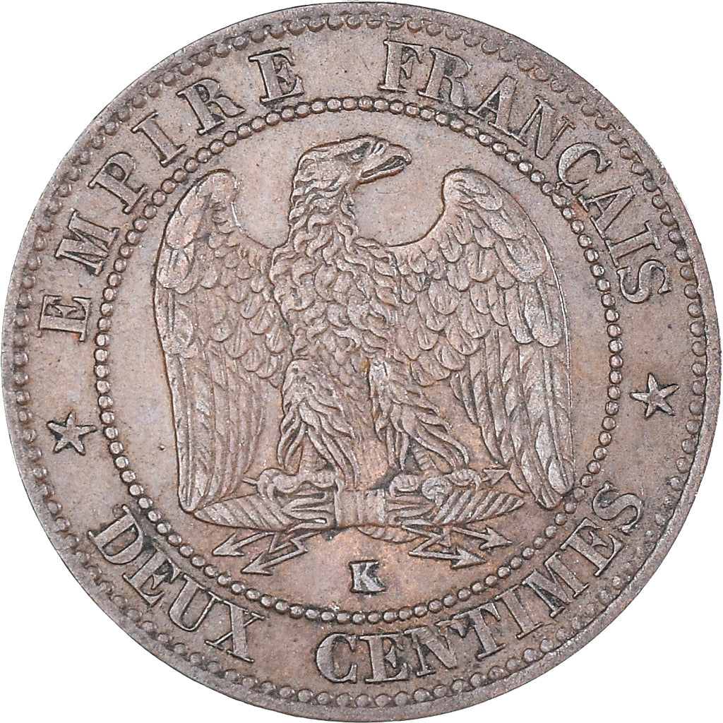 Coin, France, Napoleon III, Napoléon III, 2 Centimes, 1862, Bordeaux